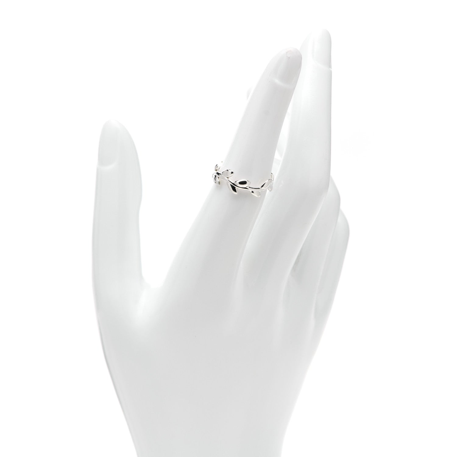 Tiffany Sterling Silver Paloma Picasso Narrow Olive Leaf Band Ring 52 6 2 of 5