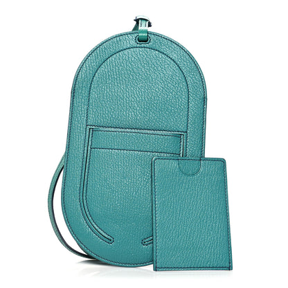 Hermes Chevre Mysore In-The-Loop Phone To Go GM Case Bleu Paon 1 of 6