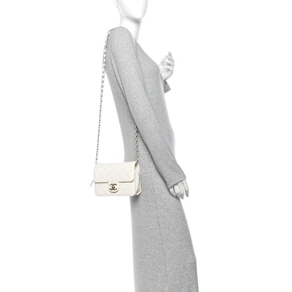 Chanel Caviar Quilted Like A Wallet Flap White 2 of 11