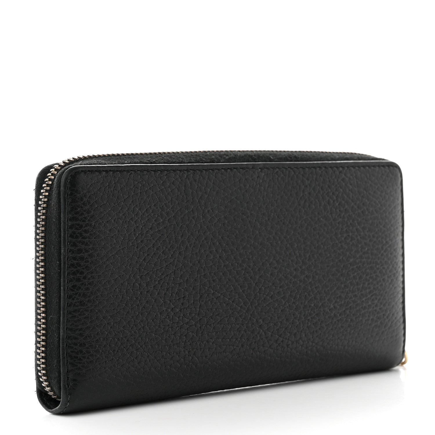 Gucci Calfskin GG Marmont Bow Zip Around Wallet Black 3 of 9
