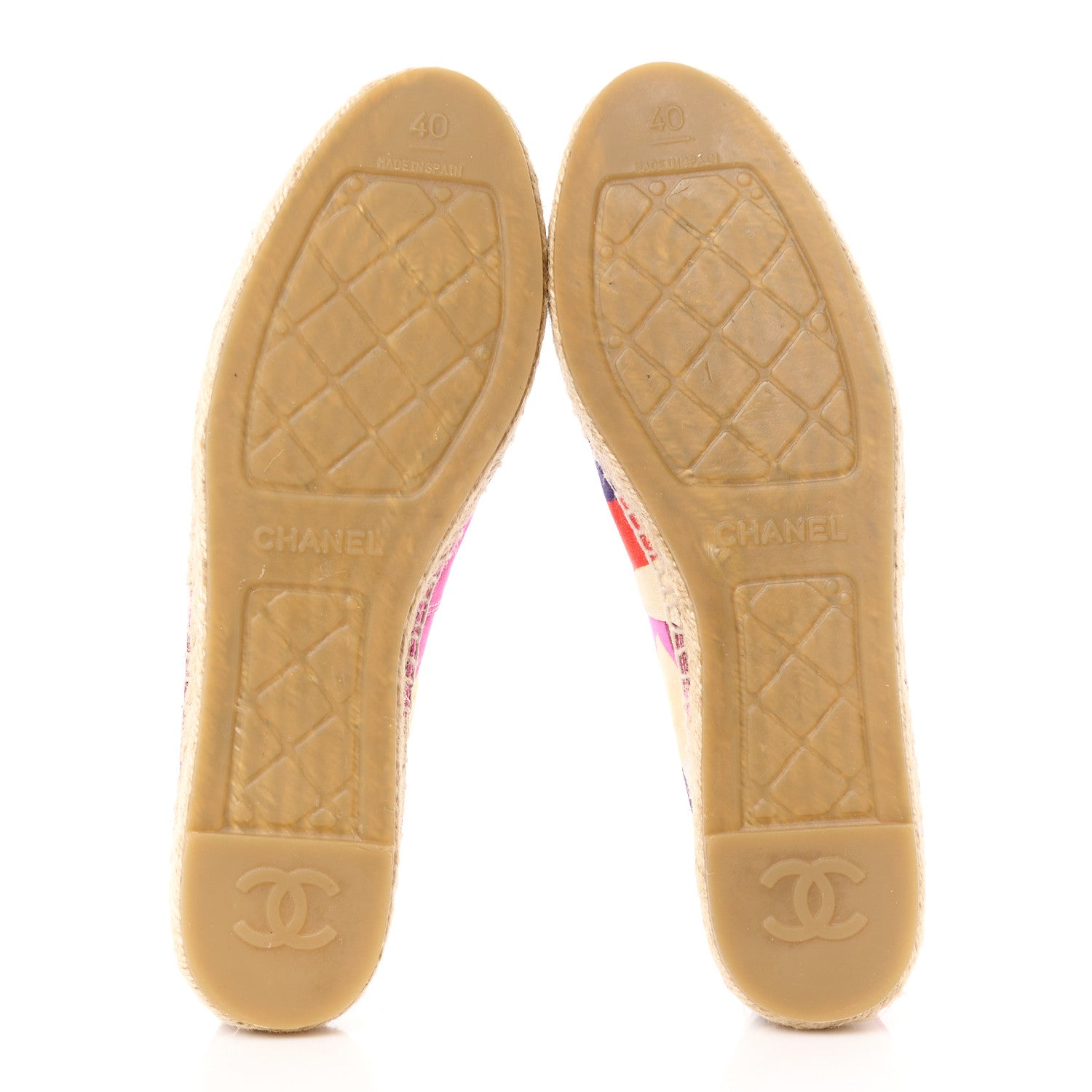Chanel Fabric Patent CC Espadrilles 40 Multicolor Black 5 of 10