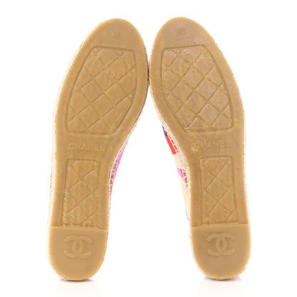 Chanel Fabric Patent CC Espadrilles 40 Multicolor Black 5 of 10
