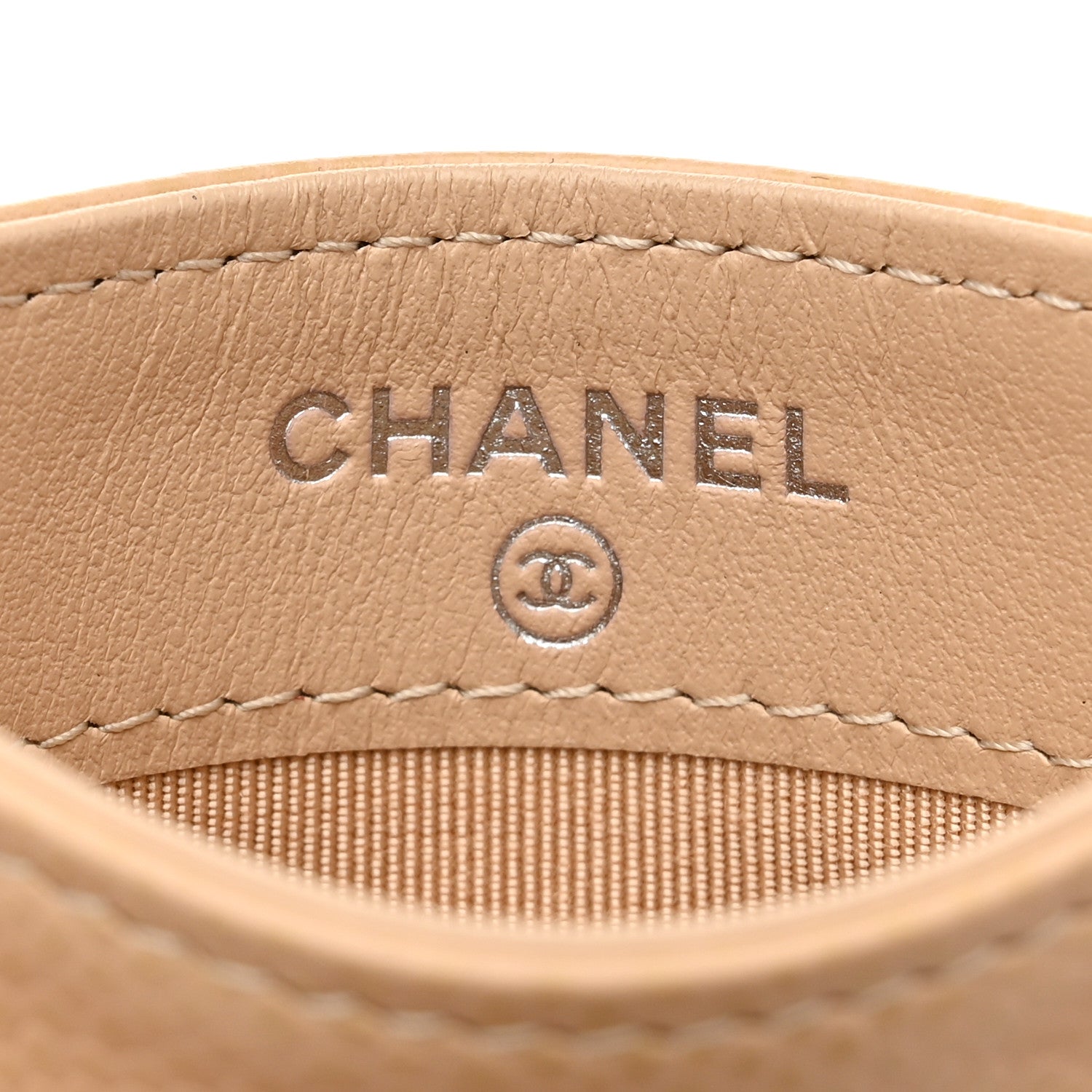 Chanel Caviar Quilted Card Holder Beige 6 of 9