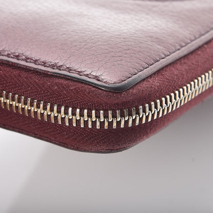 Gucci Metallic Cellarius Calfskin Soho Zip Around Wallet Classic Burgundy 7 of 13