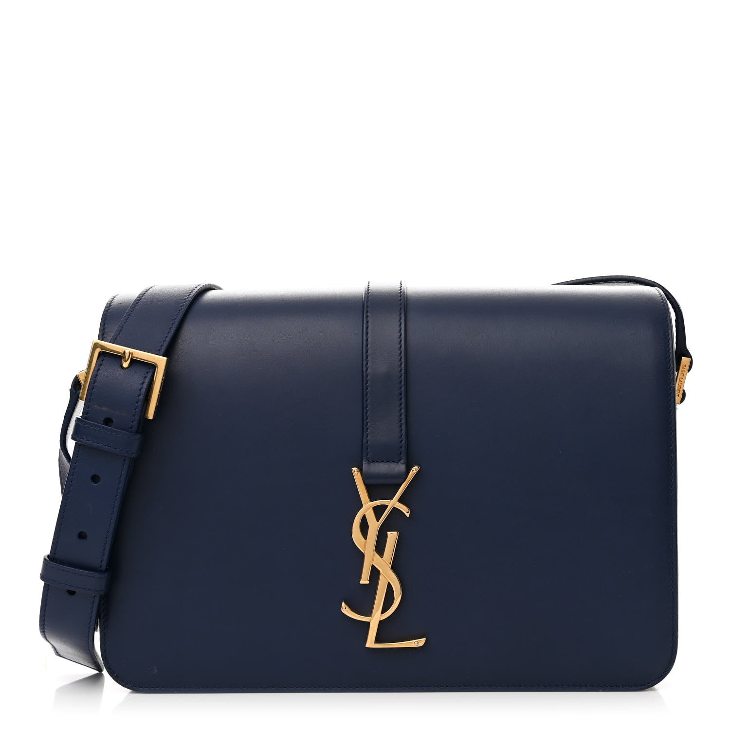Saint Laurent Smooth Calfskin Medium Classic Monogram Universite Bag Deep Marine 1 of 16