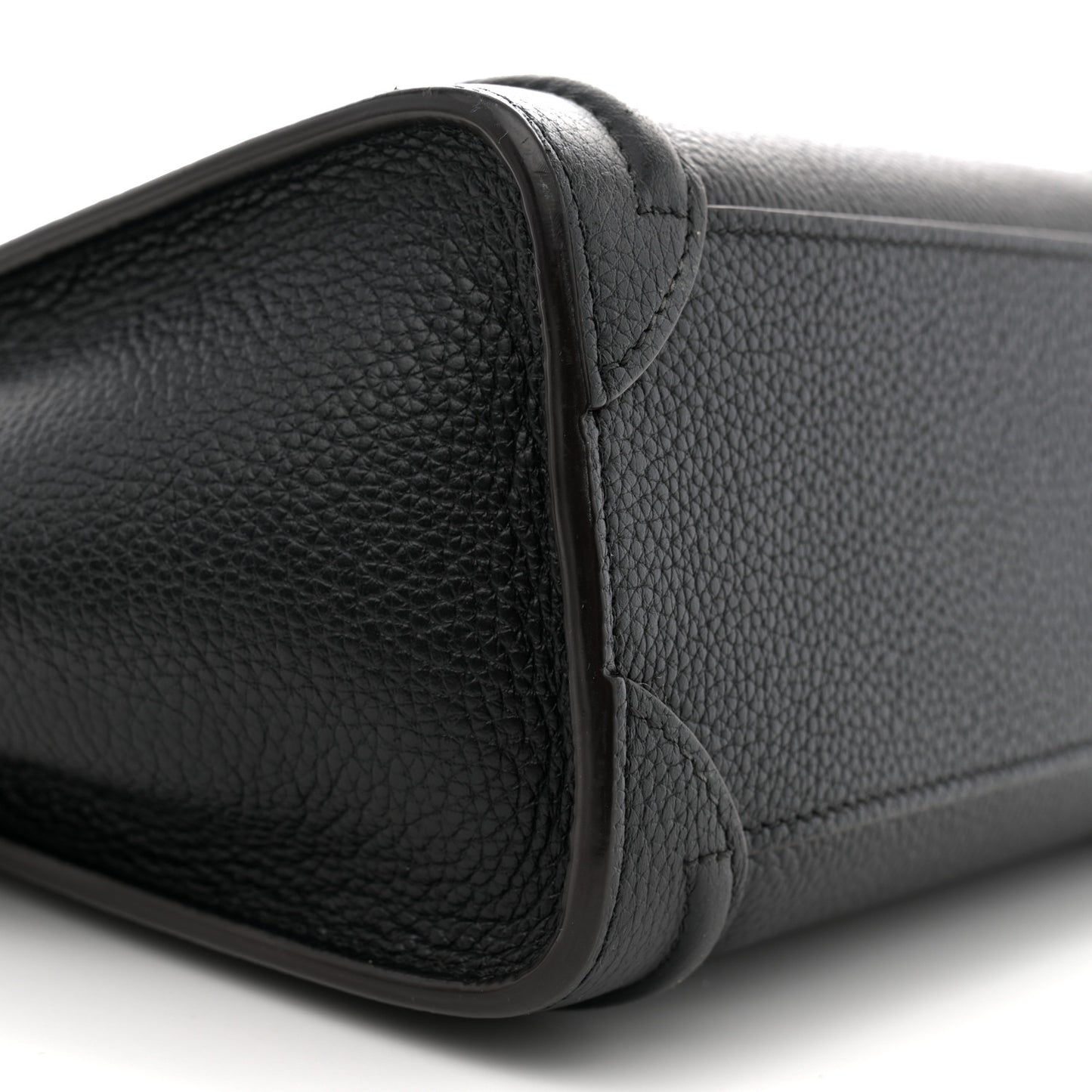 Drummed Calfskin Nano Luggage Black