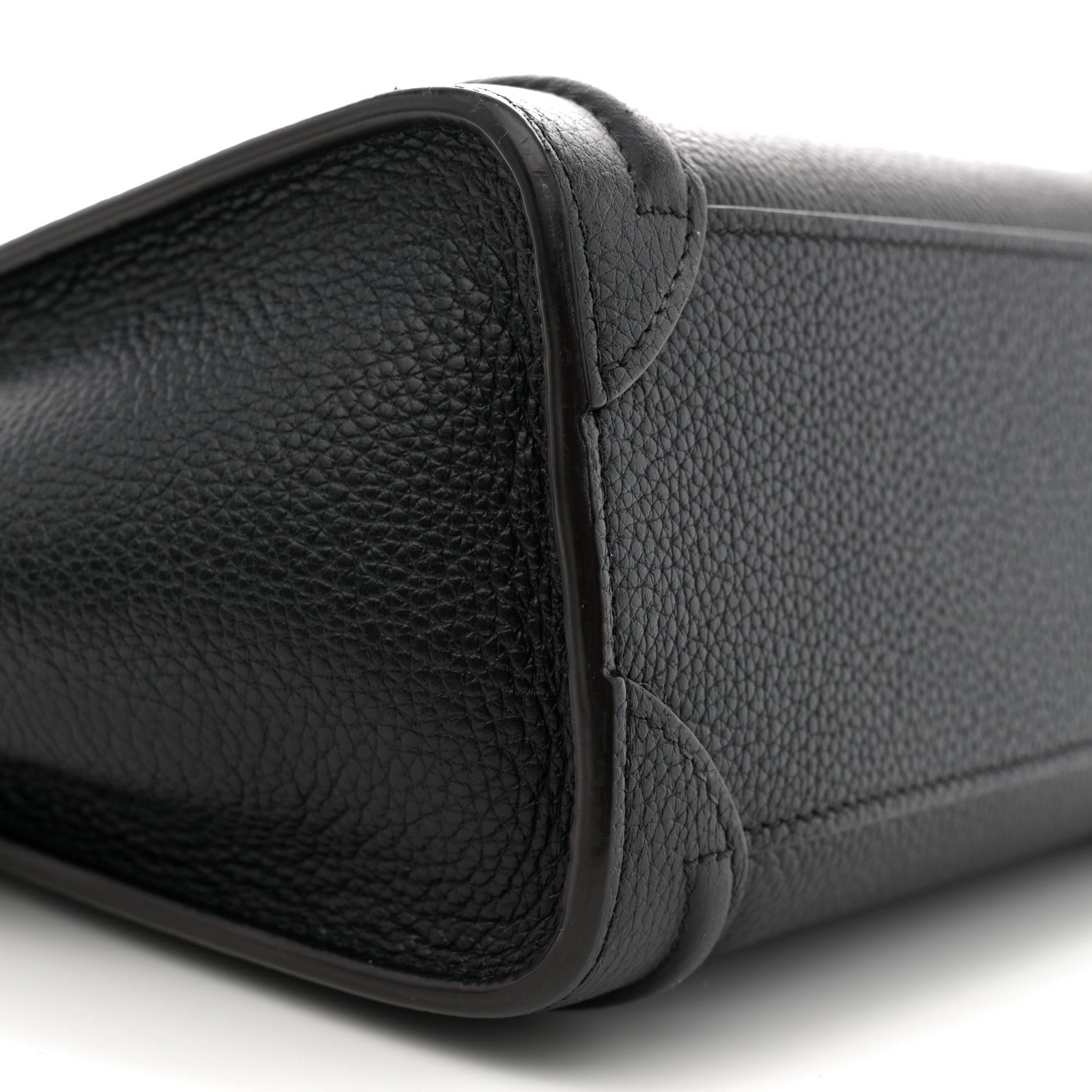 Celine Drummed Calfskin Nano Luggage Black 9 of 13