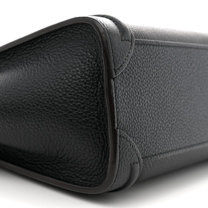 Celine Drummed Calfskin Nano Luggage Black 9 of 13