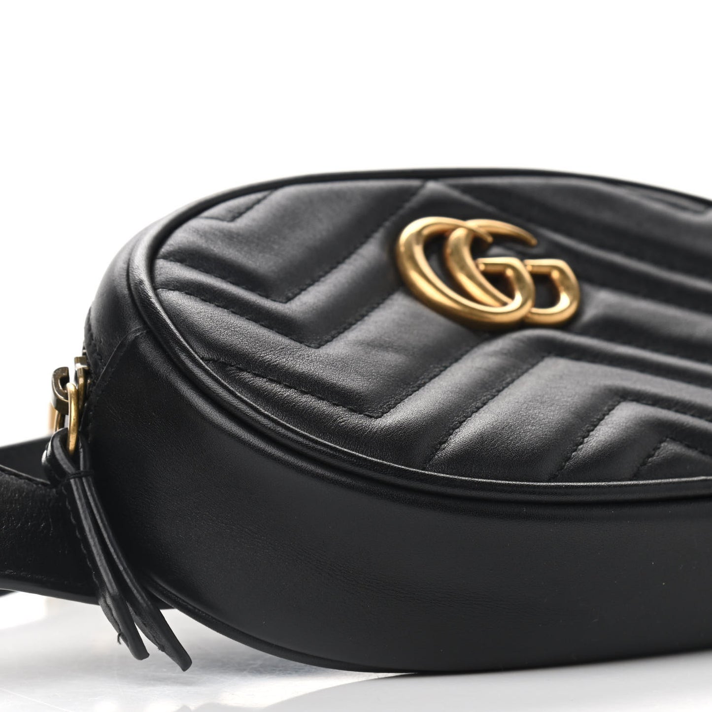 Calfskin Matelasse GG Marmont Belt Bag 85 34 Black