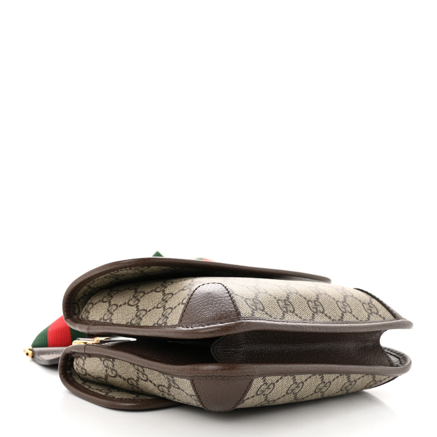 Gucci GG Supreme Monogram Web Small Neo Vintage Double Flap Messenger Bag Beige New Acero 4 of 12