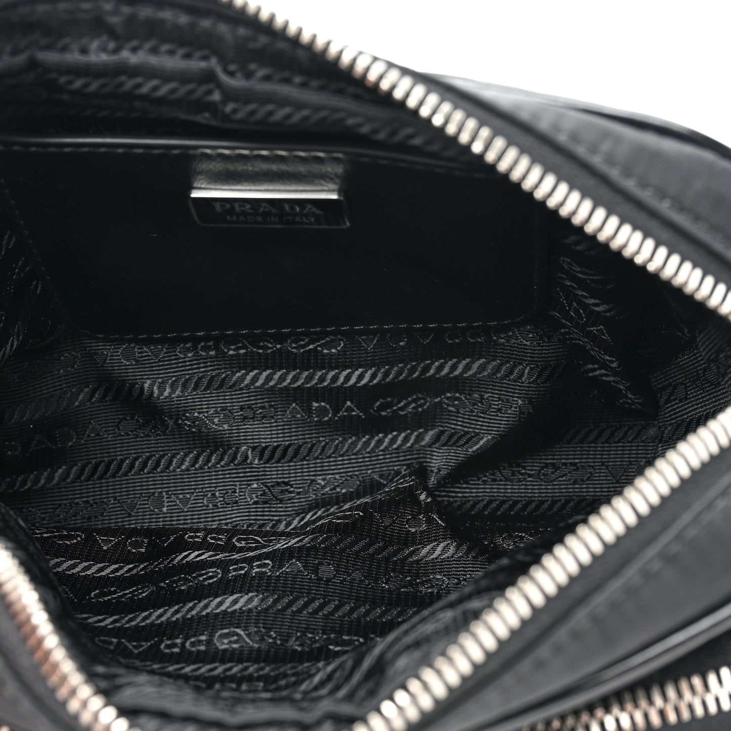Re-Nylon Tessuto Brushed Calfskin Crossbody Black