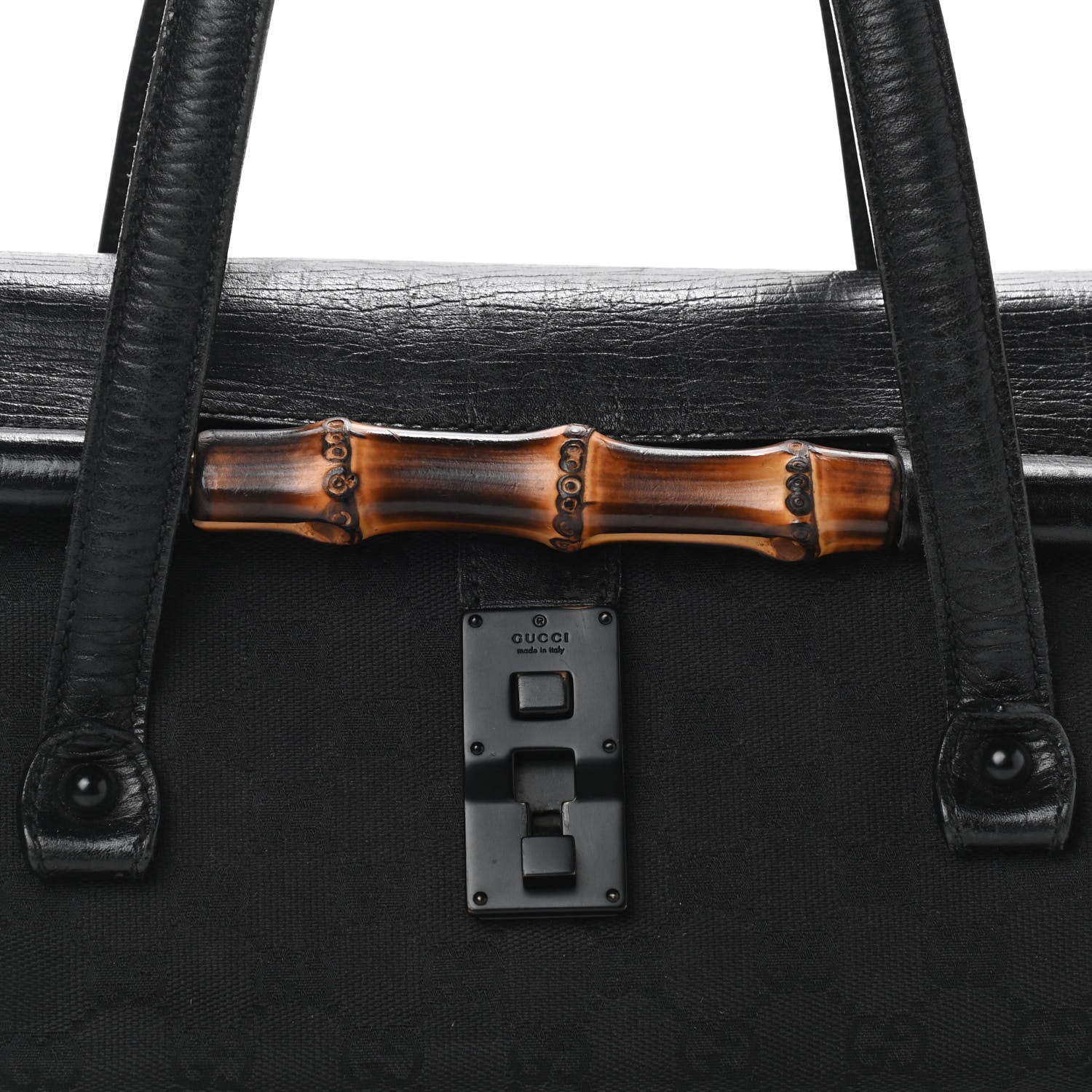Gucci Monogram Bamboo Bullet Bag Black 9 of 9