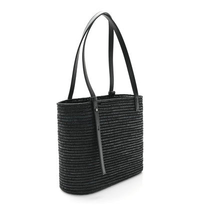 Loewe Raffia Square Small Basket Tote Bag Black 3 of 10