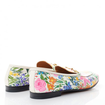 Gucci X KEN SCOTT Canvas Infinity Giardino d Apri Womens Jordaan Loafers 40 Ivory Pink Mystic White 4 of 8