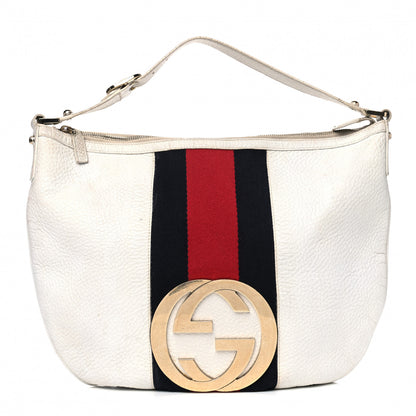 Gucci Calfskin Web Blondie Hobo White 1 of 18