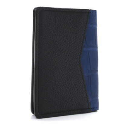 Louis Vuitton Crocodile Pocket Organizer Black Blue 3 of 6