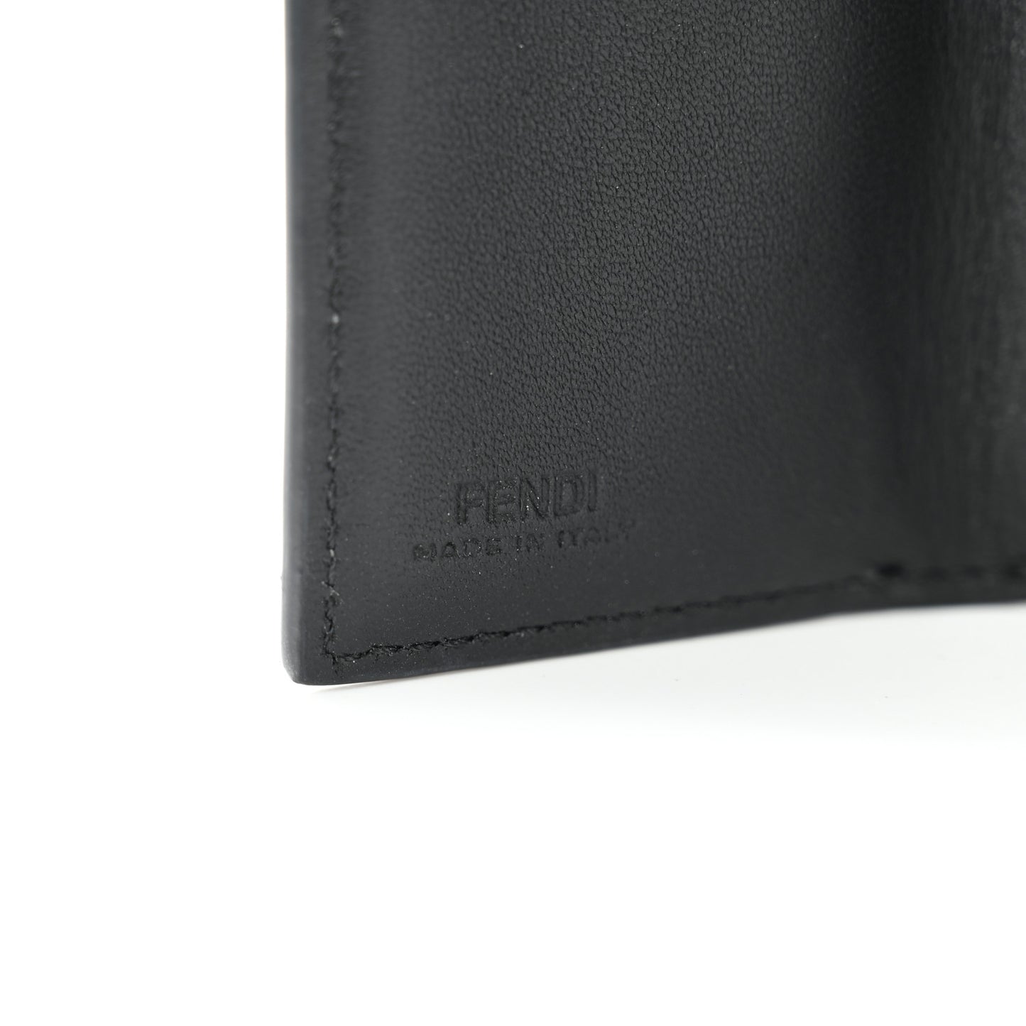 Nappa Matisse FF Diagonal Embossed Micro Tri-Fold Wallet Black