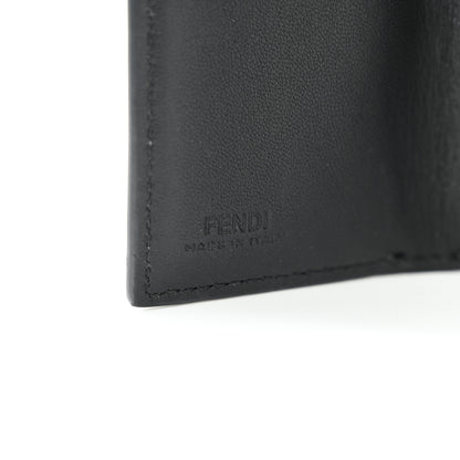 Fendi Nappa Matisse FF Diagonal Embossed Micro Tri-Fold Wallet Black 7 of 7