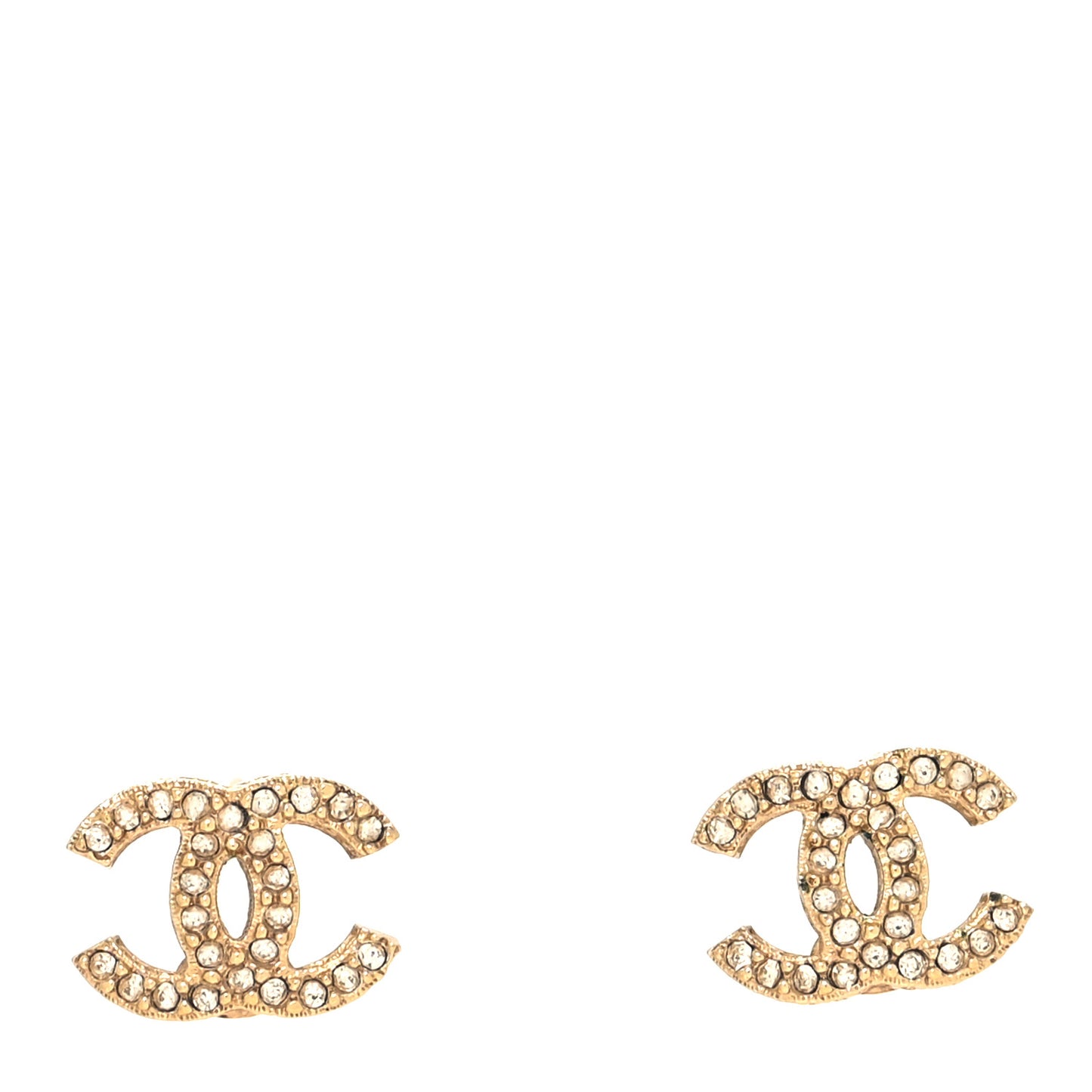 Crystal CC Earrings Gold