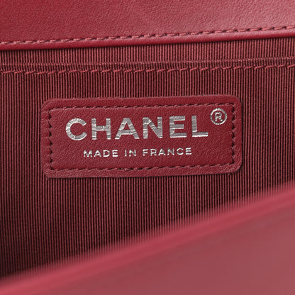 Chanel Calfskin Chevron Quilted Medium Boy Flap Red 4 of 15