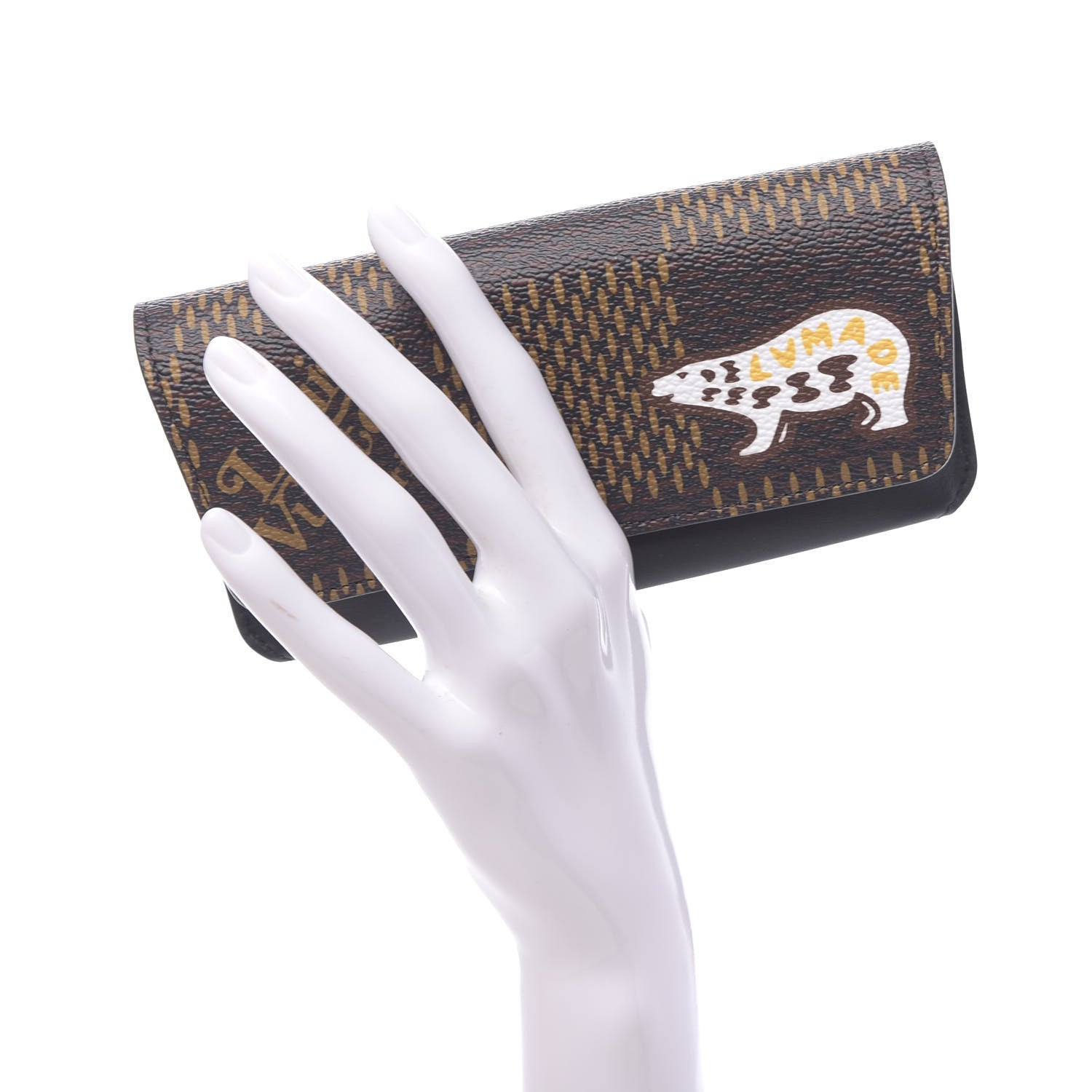 Louis Vuitton X NIGO Giant Damier Ebene Bear Woody Sunglasses Case 2 of 8