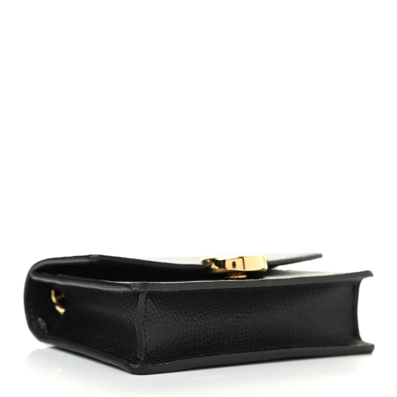 Fendi Vitello Cruise F is Fendi Geometric Flap Wallet on Chain Black 3 of 8