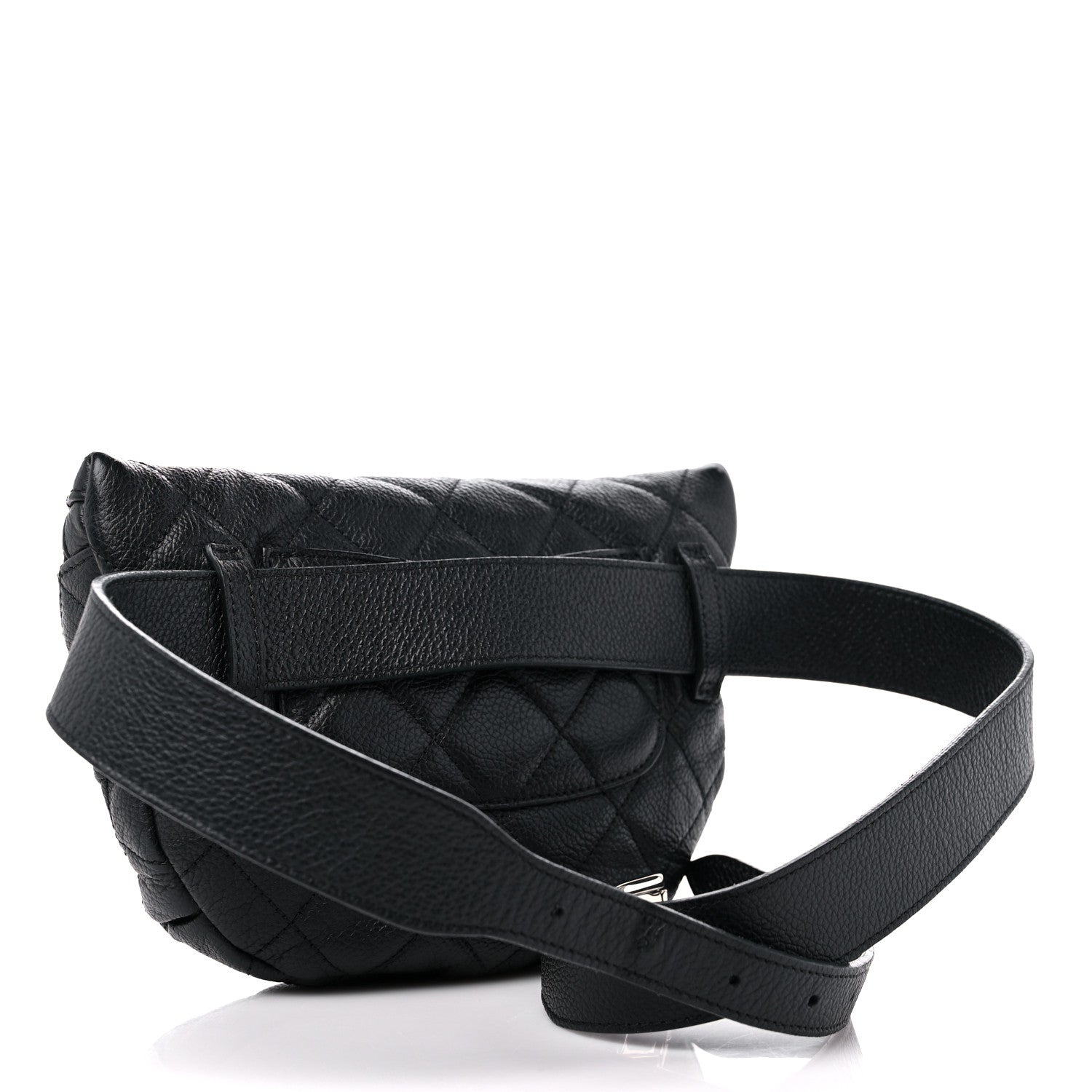 Chanel Grained Calfskin Quilted Waist Belt Bag Black 3 of 10