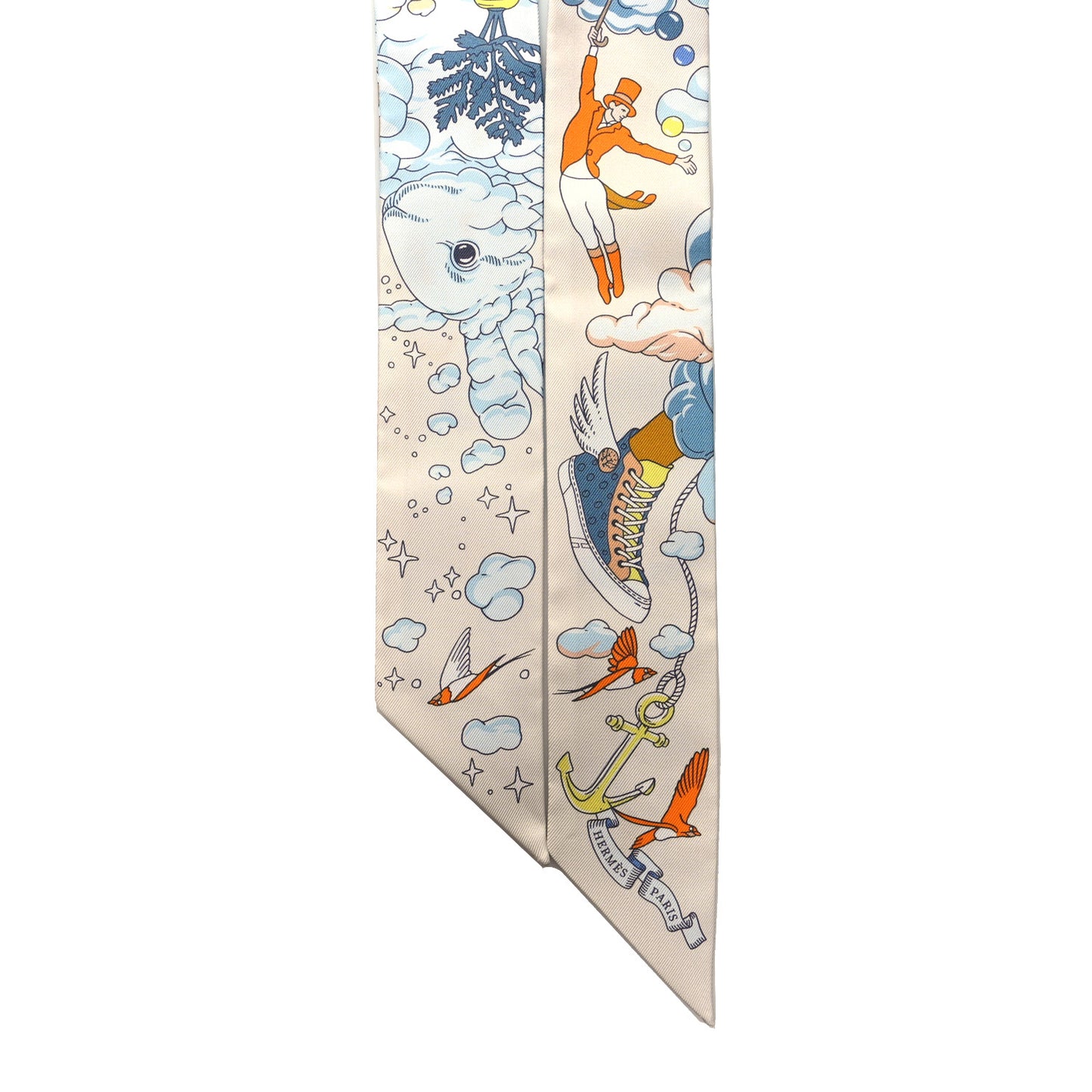 Silk Sur Mon Nuage Twilly Creme Bleu Ciel Orange