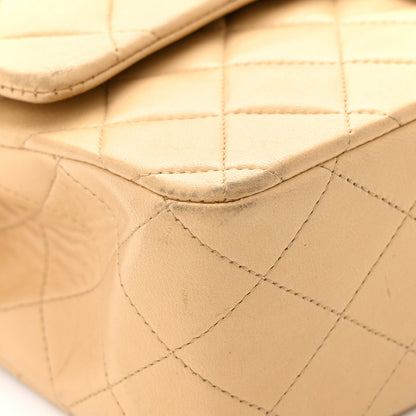 Chanel Lambskin Quilted Medium Double Flap Beige 10 of 26