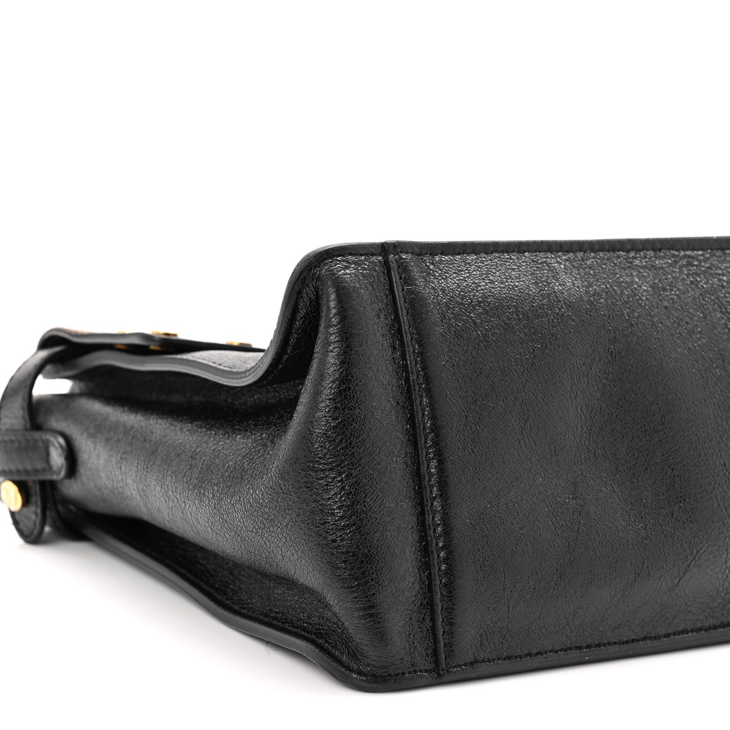 Fendi Agnello Old Shine Vitello Go Rain Small Flip Tote Black Marrone 8 of 9