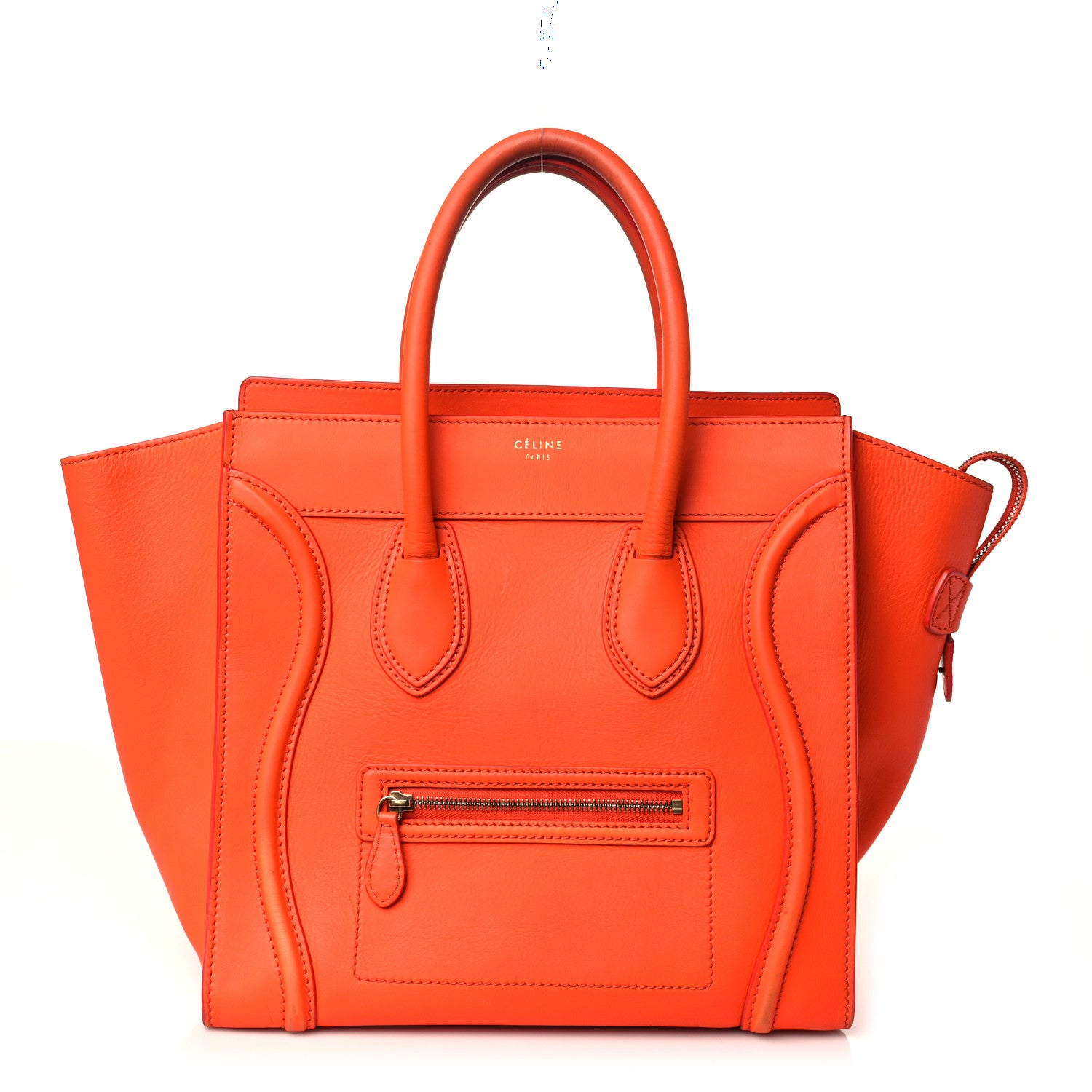 Celine Smooth Calfskin Mini Luggage Orange 1 of 11