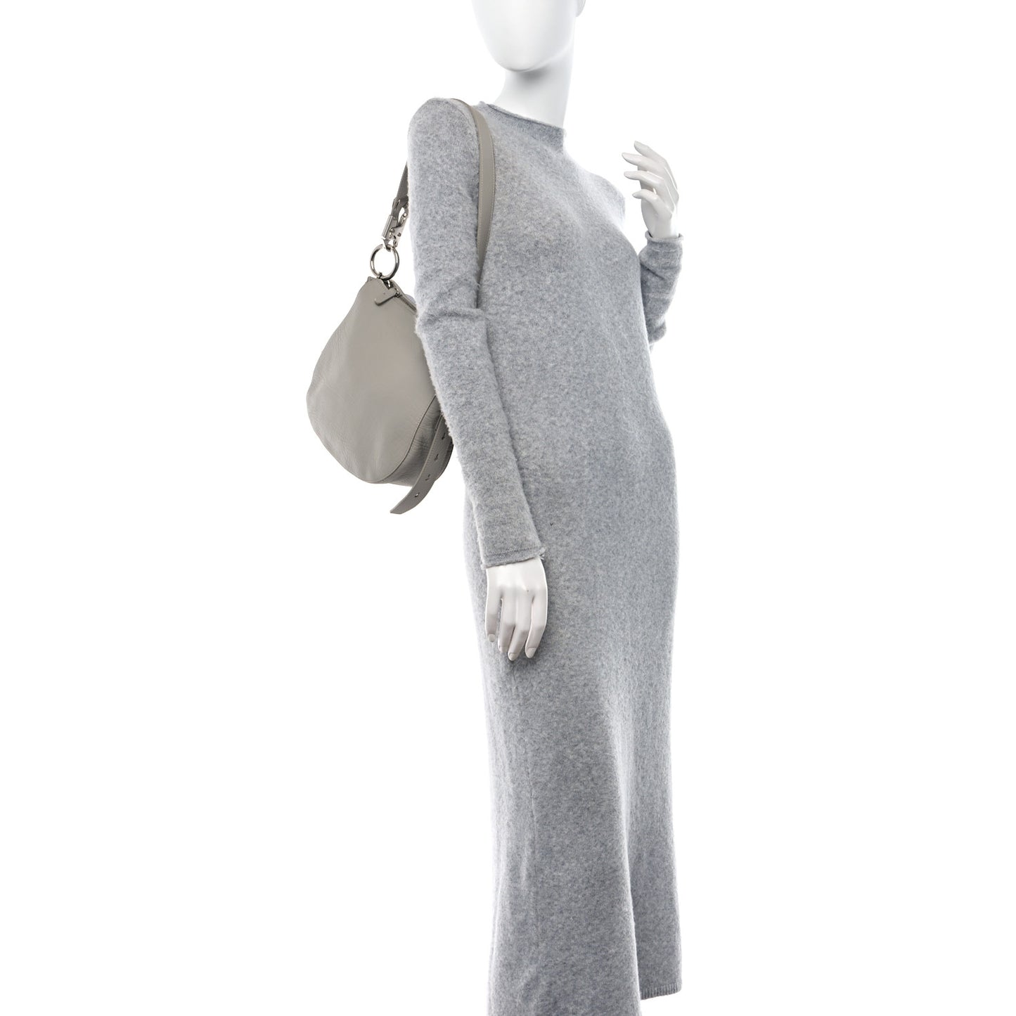 Grainy Calfskin Small Knight Crossbody Bag Hunter