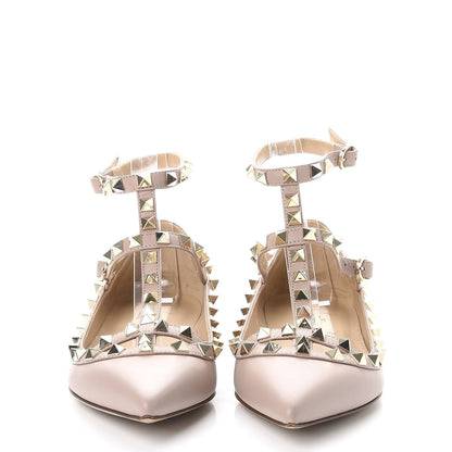 Valentino Garavani Nappa Rockstud Cage Ballerina Flats 35.5 Poudre 2 of 10