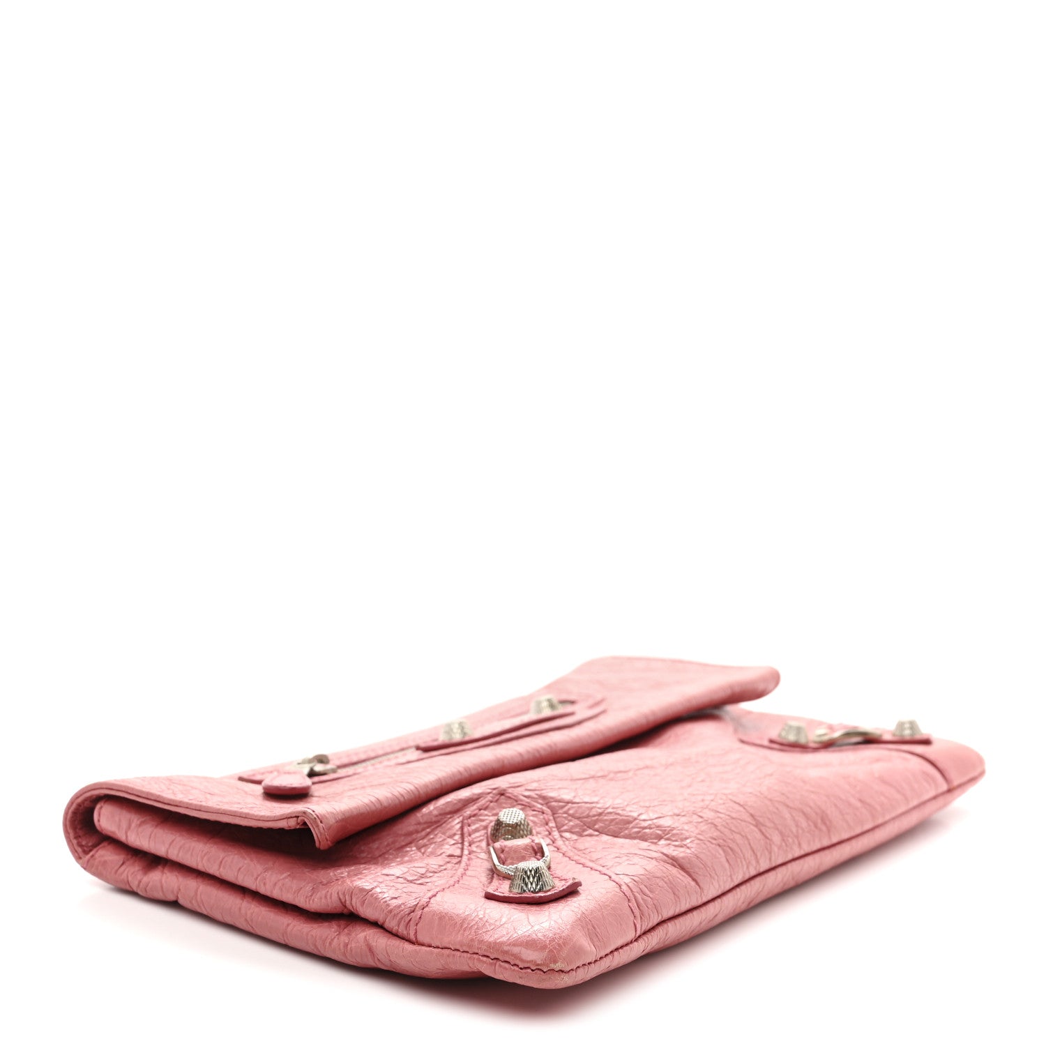 Balenciaga Agneau Giant 12 Silver Hardware Envelope Clutch Rose Bonbon 5 of 8