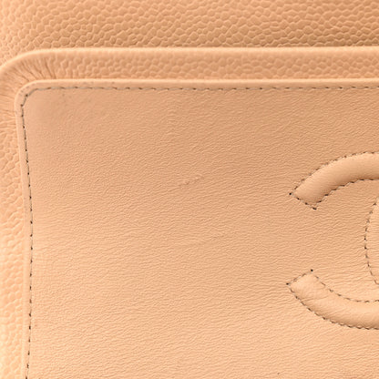 Chanel Caviar Quilted Small Double Flap Beige 13 of 14