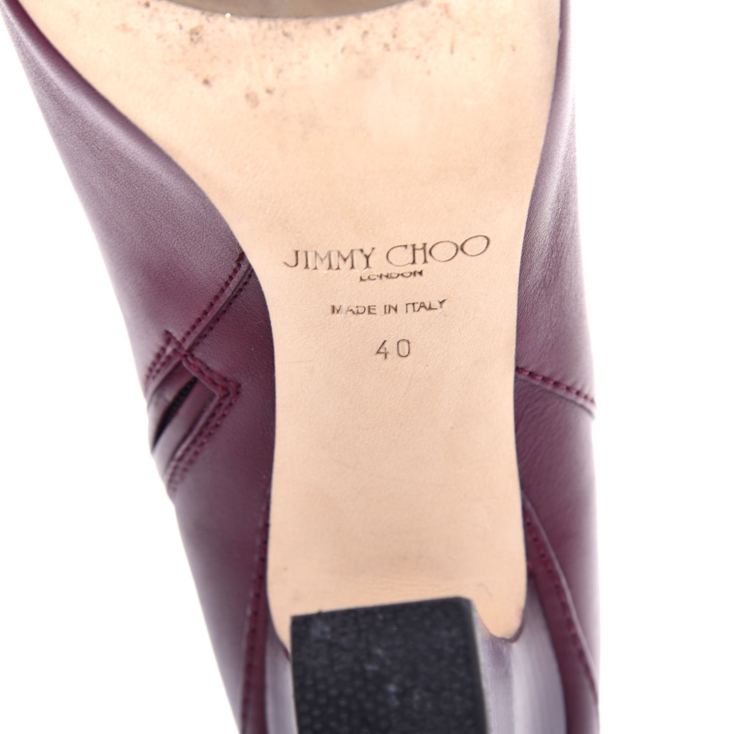 Calfskin Mitchell Buckle Bootie 40 Burgundy