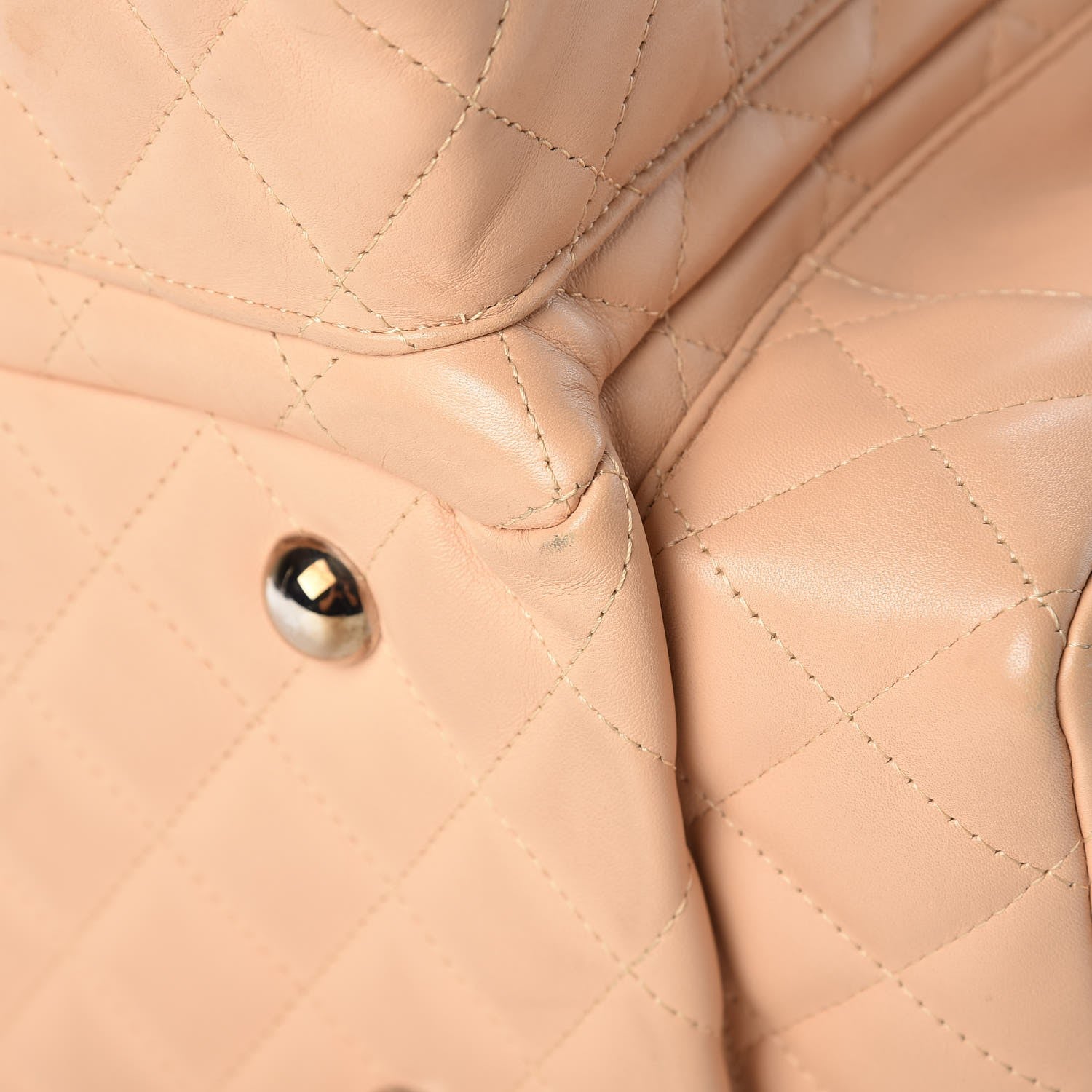 Chanel Calfskin Quilted Large Cambon Multipocket Reporter Beige Black 12 of 16