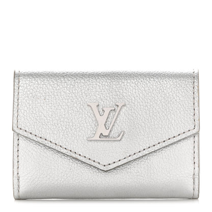 Louis Vuitton Metallic Calfskin Lockmini Wallet Silver 1 of 8