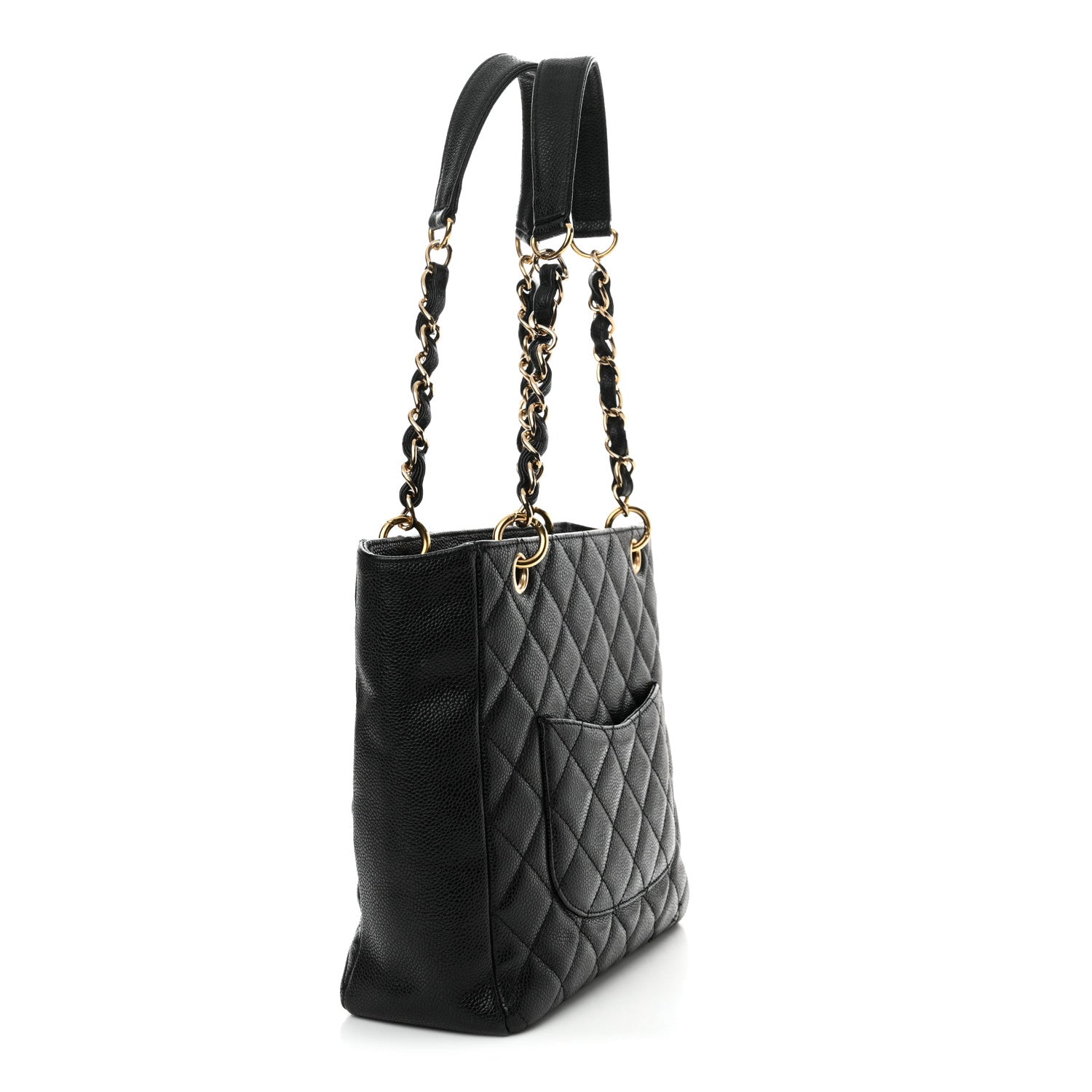 Chanel Caviar Quilted Petit Shopping Tote PST Black 3 of 13