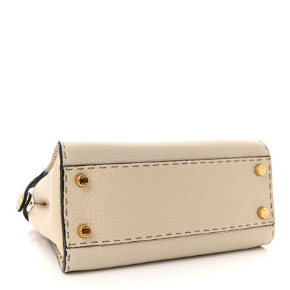 Fendi Cuoio Romano Selleria Medium Peekaboo Iconic Essentially Satchel Latte Laguna Tortora 4 of 9