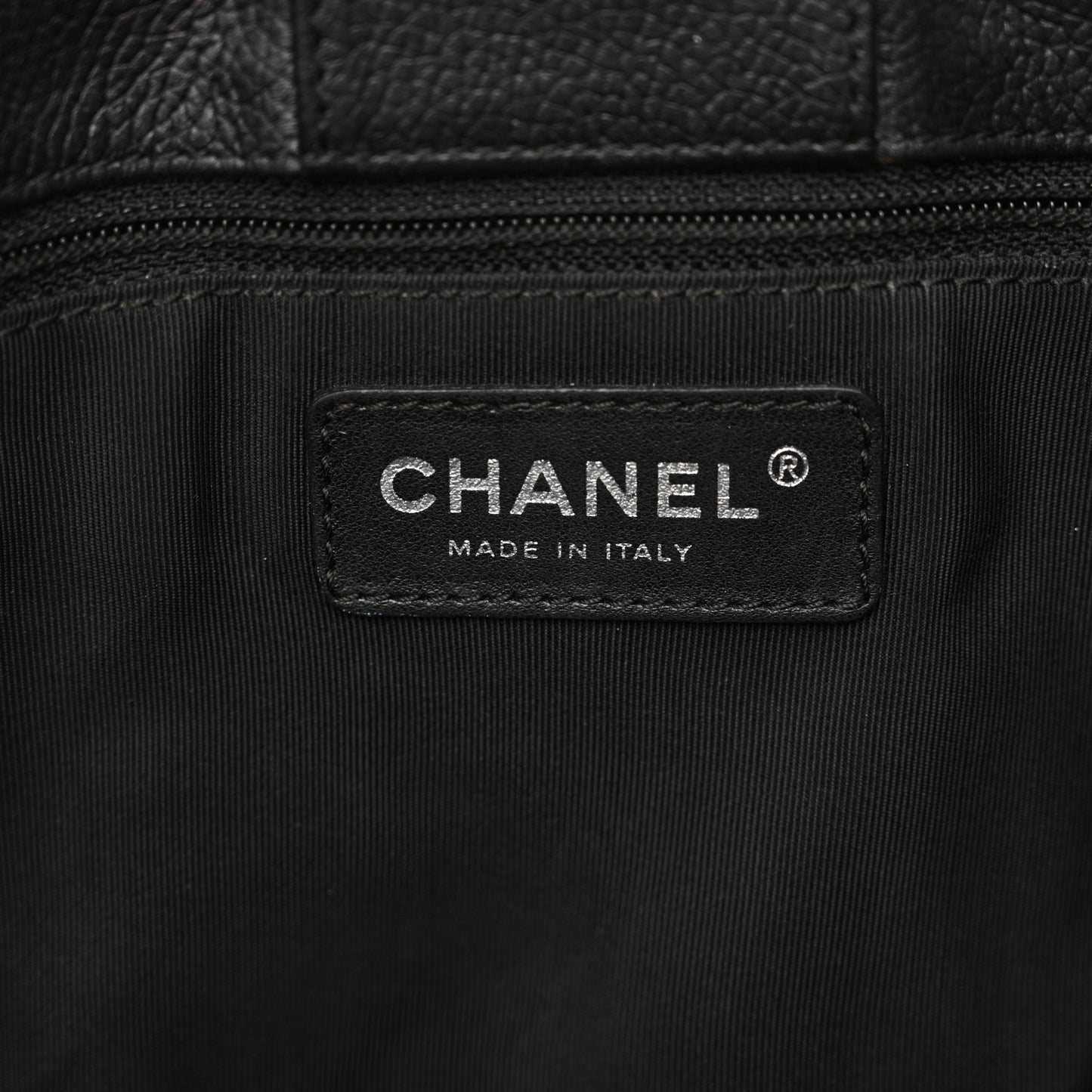 Calfskin Cerf Executive Shopper Tote Black