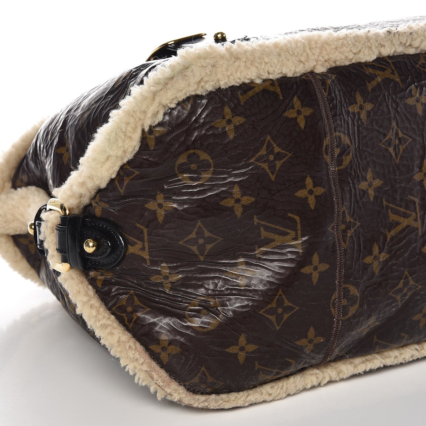 Patent Monogram Shearling Sac Thunder