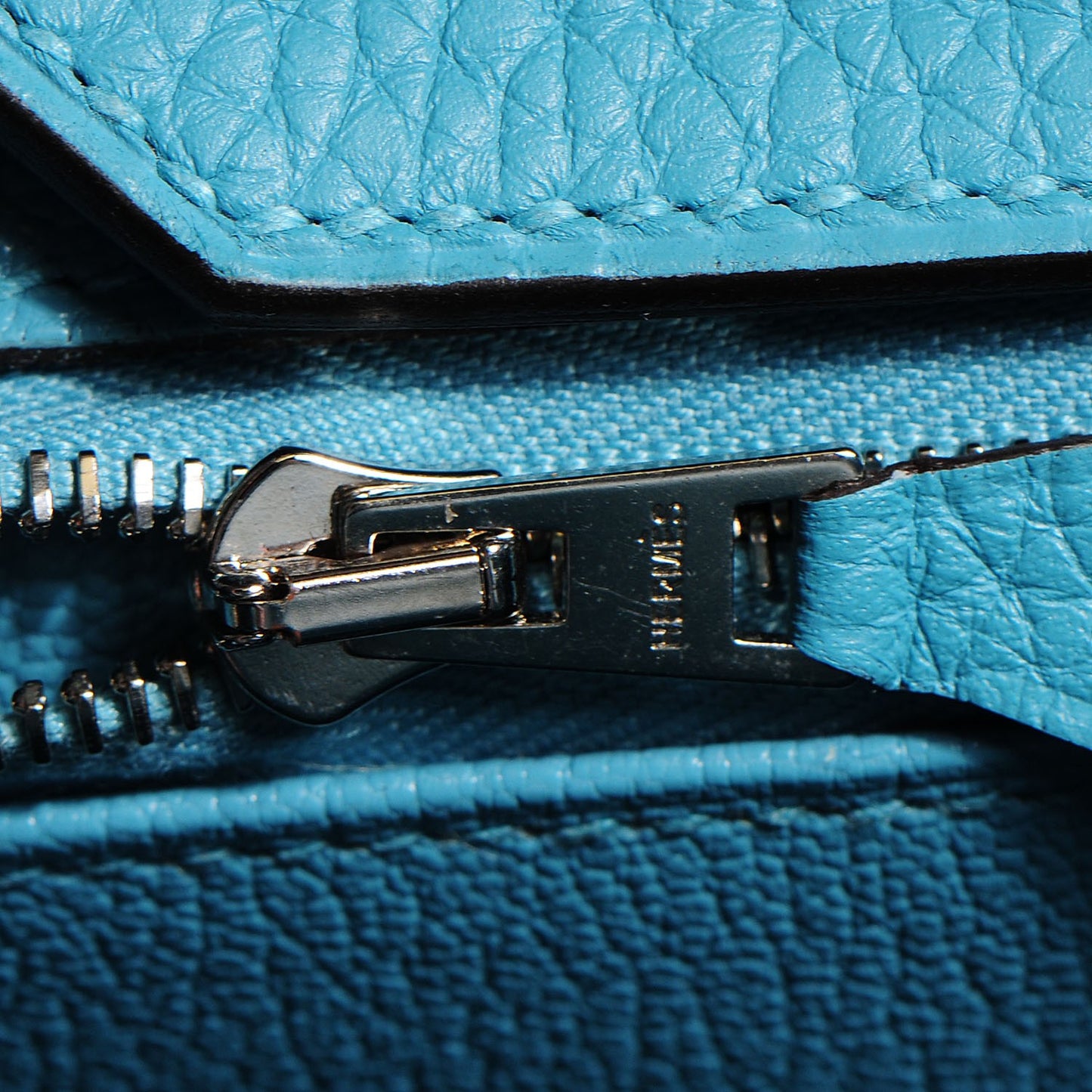 Togo Birkin 35 Bleu Saint Cyr
