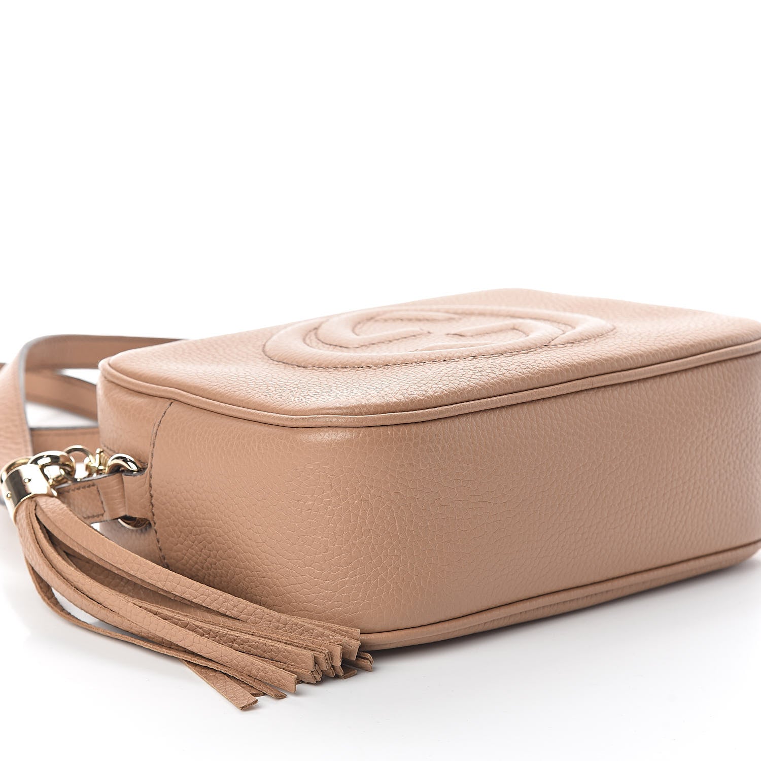Gucci Pebbled Calfskin Small Soho Disco Bag Rose Beige 8 of 10