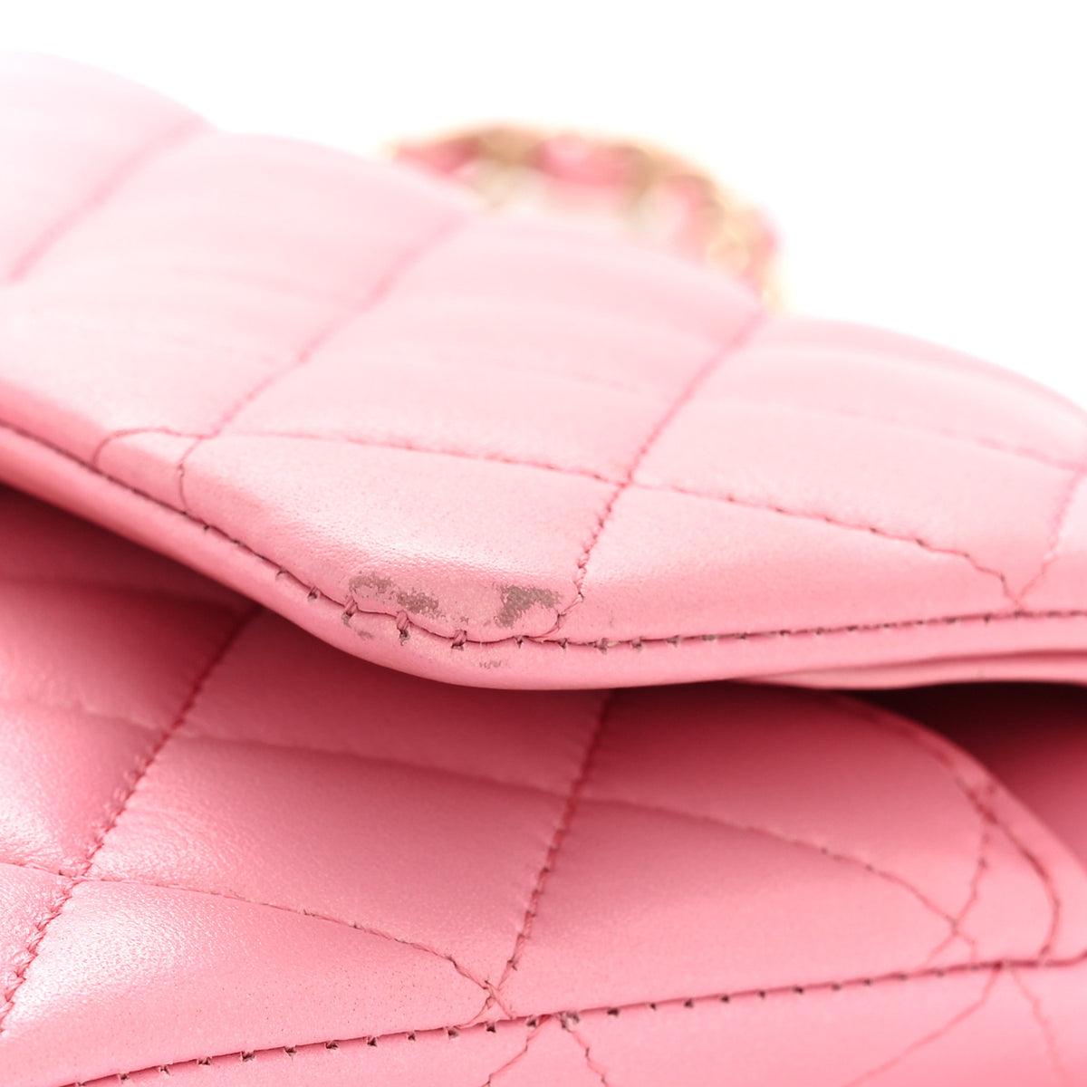 Chanel Iridescent Calfskin Quilted Medium Double Flap Pink 11 of 13