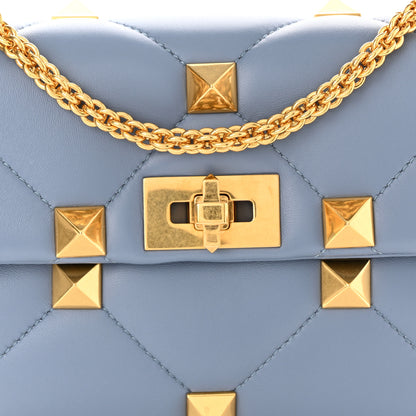Valentino Garavani Nappa Medium Roman Stud Shoulder Bag Niagara 7 of 9