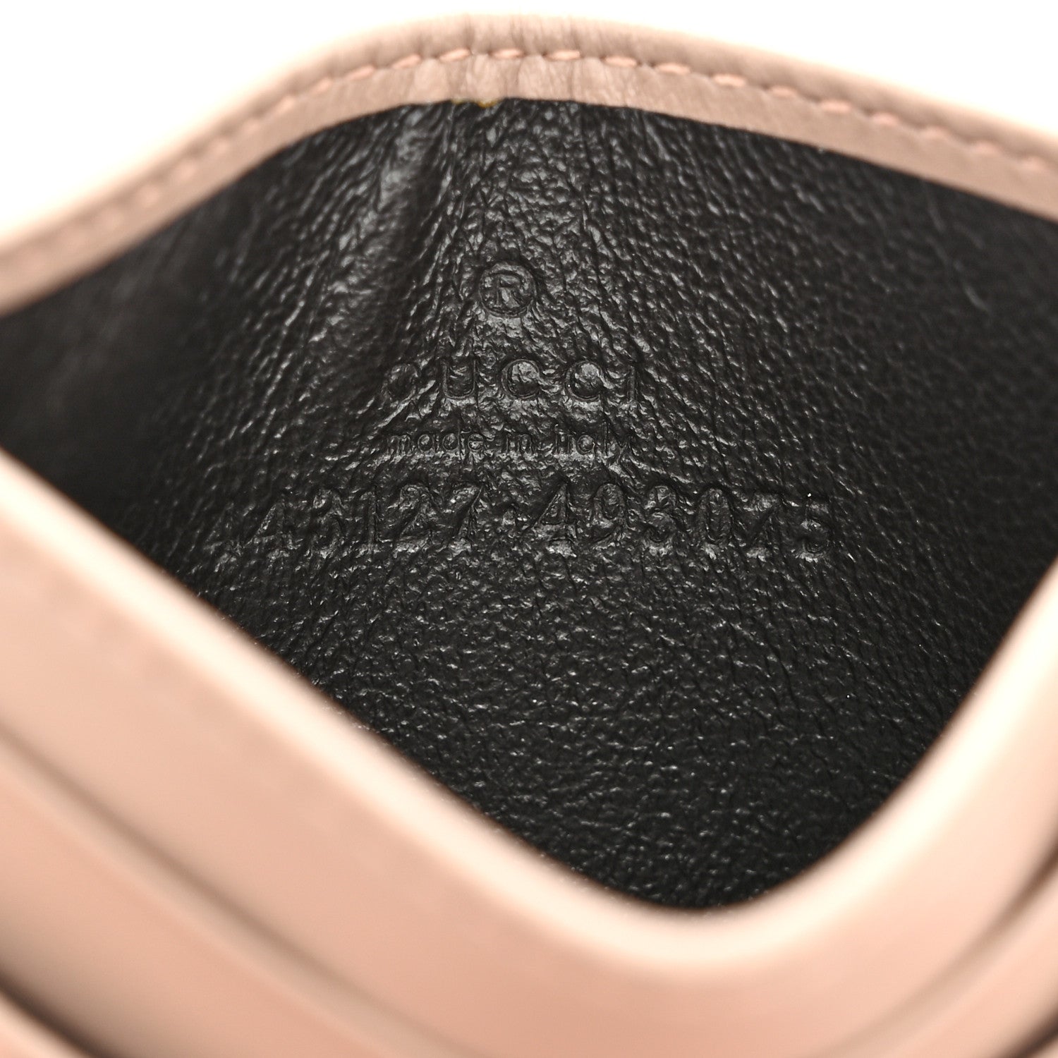 Gucci Calfskin Matelasse GG Marmont Card Holder Porcelain Rose 6 of 7