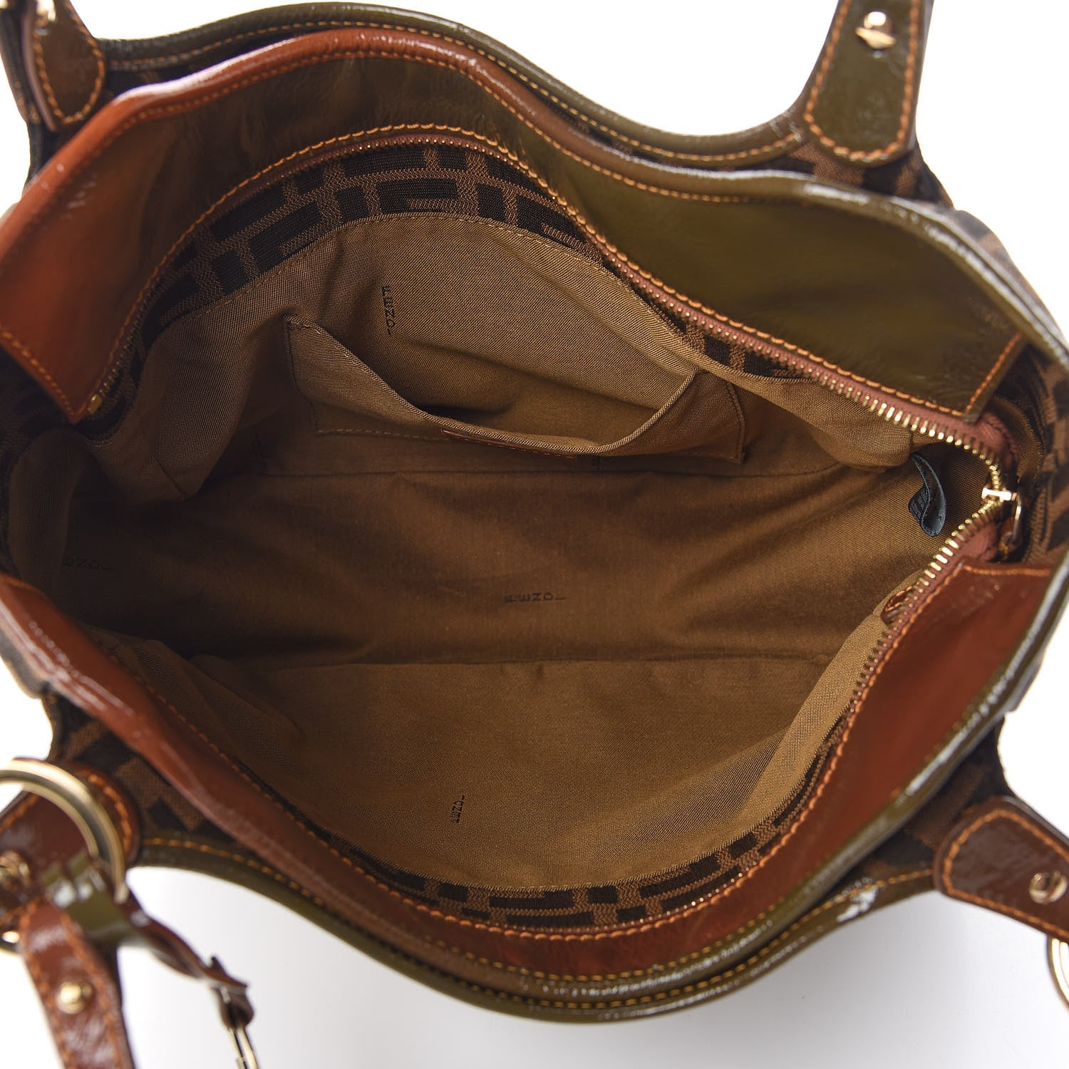 Fendi Zucca Small Chef Shopping Tote Tobacco Moro 5 of 11