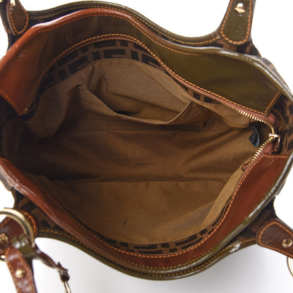 Fendi Zucca Small Chef Shopping Tote Tobacco Moro 5 of 11