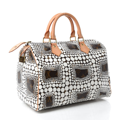 Louis Vuitton Monogram Kusama Town Speedy 30 White 3 of 10